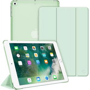 Coque pour iPad 6&iquest;&iquest;me/5&iquest;&iquest;me G&iquest;&iquest;n&iquest;&iquest;ration Version 9.7 Pouces 2018/2017 - Etui Mince et L&iquest;&iquest;ger Housse Arri&iquest;&iquest;re Semi-Transparent Support Protecteur Sommeil/R&iquest;&iquest;veil Automatique, Vert Clair - Neuf