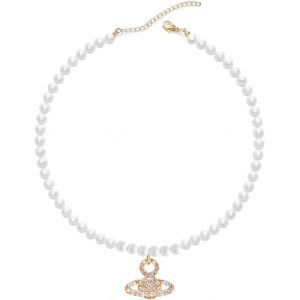 Collier De Perles Pour Femmes Et Filles, Chaîne De Clavicule En Strass, Cadeau D'anniversaire - Neuf