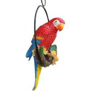 Cour oiseau habitat statue cocarde perroquet sculpture ara statue rouge 1pc) - Neuf