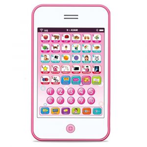 T&eacute;l&eacute;phone &eacute;ducatif pour enfants d&egrave;s 3 ans - Tablette tactile pour d&eacute;velopper les comp&eacute;tences linguistiques et math&eacute;matiques - Rose - Neuf