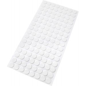 128 X Felt Gliders / White / Diameter 12 Mm / Round / 1.5 Mm Thick / Self-Adhesive Gliders Of Optimal Quality - Neuf