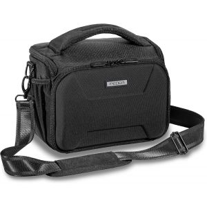 PEDEA Guard SLR camera bag Sacoche pour appareil photo SLR avec protection anti-pluie, bandouli&egrave;re et compartiments pour accessoires - Taille: XL, noir - 65065220 - Neuf