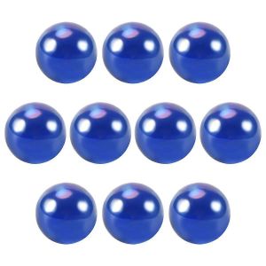 10 Pcs Marbres 16mm billes en verre Knicker boules de verre décoration jouet Bleu foncé - Neuf