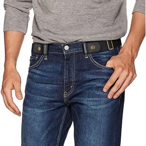 Tzf-Ceinture Sans Boucle Elastique Femme Homme - Ceinture Invisible Réglable Pour Jeans, Pantalon, Robe - Dégagement Rapide Confortable - Neuf
