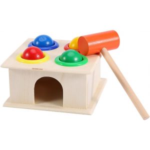 JGD-Banc &Agrave; Marteler Jouet en Bois Banc &Agrave; Marteler avec Mini Maillet Jouet &Eacute;ducatif Jeu de Bureau Anniversaire Cadeau No&euml;l pour Filles Gar&ccedil;ons 3-6 Ans - Neuf