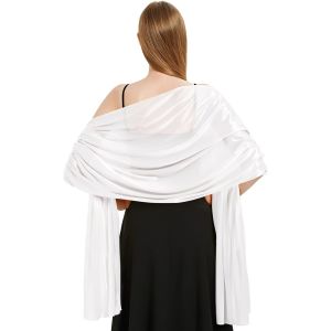 Femme Étole En Satin 200 * 70 Cm,Châles Écharpes Douces,Élégant Foulard Pashmina Grande Longues Pour Mariage Soirée Cérémonies Fêtes.[G939] - Neuf
