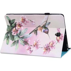 Coque Pour Samsung Galaxy Tab A 10.5 Pouces 2018 (Sm-T590/ Sm-T595), Bande Elastique &Eacute;tui Avec Flip Portefeuille Housse Pour Galaxy Tab A 10.5"" 2018 - Fleurs Oiseaux[Coq9128221] - Neuf