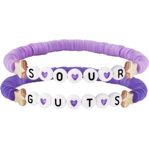 Bracelet Violet En Poterie Douce,Bracelet Pour Fans D'olivia Rodrigo,Article Unique,Album Tuyriedsa,Bracelets Polyvalents Et Tendance. - Neuf