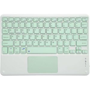 WQS-Clavier Bluetooth sans Fil Ultra Fin avec Pav&eacute; Tactile Int&eacute;gr&eacute;, Clavier Rechargeable Portable L&eacute;ger et Ergonomique Silencieux, pour T&eacute;l&eacute;phones Intelligents, Tablettes, Ordinateurs(Vert) - Neuf