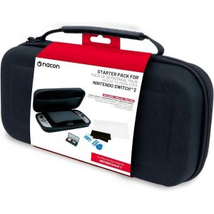 Eryi-Pack De 3 Éléments Pour Switch 2 | 1 Pochette Rigide | 1 Protection D'écran | Boite De Rangement Pour Jeux (Noir) - Neuf