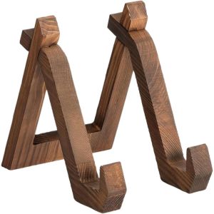 1 Support D'Assiettes En Bois, Support D&eacute;coratif, Support D'Assiettes, Support D'Assiettes, Support Pour Assiettes, Support Pour Photos, Supports De Disques Vinyles - 15,2 Cm (Couleur : Bois) - Neuf