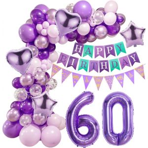 AYUHR-Violet 13 anniversaire Decoration, fille anniversaire 13 ans, Violet Decoration 13 anniversaire Ballon, 13 ans Guirlande ballons Violet, Ballons 13 ans Arche Ballon, fille 13 Violet Ballons - Neuf
