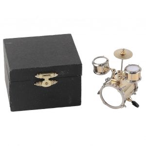 Instrument de musique miniature réplique batterie ensemble ornement tambour cadeau - Neuf