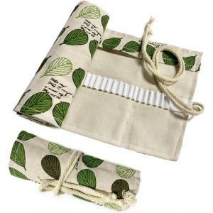 MAA-Sac a Crayon de Toile, 72 Trous Pochette pour Crayons, Trousse de Crayons de Couleurs Sac Multi-usages (Crayons non Inclus) - Neuf