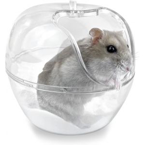 Baignoire Pour Hamster, Toilettes En Plastique Transparent Pour Hamster, Grande Baignoire Pour Animaux Contenant Un Sauna Pour Hamster Avec Pelle, Gerbille, Ours Doré - Neuf