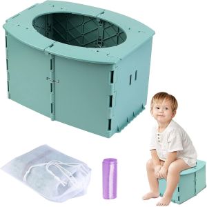 Chenquansarl-Pot Pour Les D&eacute;placements - Si&egrave;ge De Toilette Pliable Pour Enfants - Pot Pour Enfants Avec Poches - Pour Voiture, Camping, Voyage - Neuf