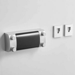 Étendoir à linge rétractable, double corde, pour petits jardins, terrasses ou balcons - 4,2 m²/13,7 pi², argent, 10,4 x 8 x 23,4 cm - Neuf