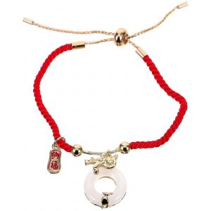 Femmes Bracelet Protection Bracelet Dragon Ann&eacute;e Tress&eacute; Bracelet Corde Bracelet Rouge Fil Bracelet - Neuf