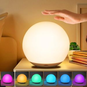 Kuwl-Lampe De Chevet Rechargeable Usb,Veilleuse Enfant,Veilleuse Led Rechargeable,Veilleuse Enfant Pour Chambre Salon,Fonction Minuterie Lampe Chevet Silicone,Tactile&interrupteur Et Minuterie Pour C - Neuf