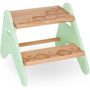 SUBZONAL-Peek-A-Boost - Menthe - Escabeau pour Enfants - Tabouret en Bois - Tabouret pour Chambre, Salle de Bain, Cuisine - Meubles pour Tout-Petits et Enfants - 2 Ans et + - Neuf