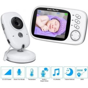 Letouch Bébé Moniteur Sans Fil Babyphone 3,2 Écran Lcd Couleur Ecoute Bébé Vidéo Avec Caméra Vision Nocturne Surveillance - Neuf