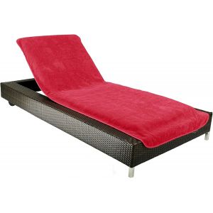 Ulteronixshop-Housse De Protection Pour Chaise Longue, Jardin, Plage, Chaise Longue, Chaise De Jardin, Plage, Camping, (Housse Uniquement), Housse De Serviette 100 % Coton Bio, 72,5 X 200 Cm (Rouge) - Neuf