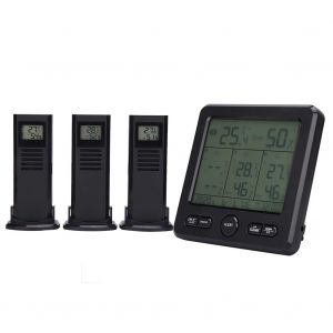 SUBZONAL-Thermom&egrave;tre &agrave; Station M&eacute;t&eacute;orologique sans Fil Num&eacute;rique, Affichage LCD, Alarme de Couleur, Tendance d'humidit&eacute; de la Temp&eacute;rature, Mat&eacute;riau ABS, Transmission 100m, Dur&eacute;e de Vie - Neuf