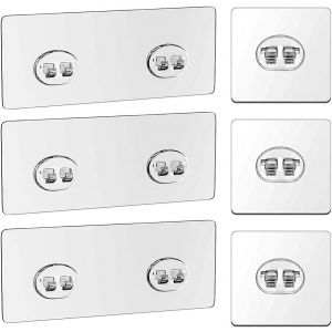 16 pièces Crochets de Suspension Auto-adhésif Crochet Adhésif de Rechange pour Étagère de Douche Sans Perçage pour Salle de Bain Panier de Rangement Porte-savon-Crochets Simples et Doubles - Neuf