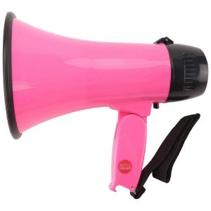 Haut-Parleur Mégaphone Compact De 25 Watts Pa Bullhorn - Avec Intégré,Rose - Neuf