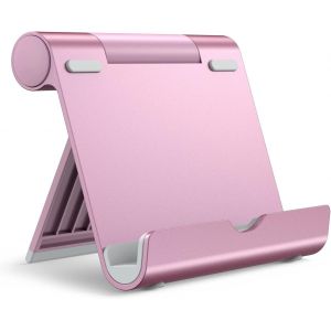 Support Tablette, Support Dock R&iquest;&iquest;glable Portable, Support de Bureau Pliable pour iPad/iPad Pro/Air/Mini, Galaxy Tab A8/A7 Lite/A7/S8/S7, Tab/Phones(4-11""), Or Rose - Neuf