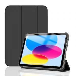 Coque Pour Ipad 10ème Génération 2022 10,9 Pouces, Modèle A2696, A2757, A2777, Étui De Protection Anti-Chute, Rabat Magnétique Stable Noir - Neuf