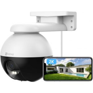 C8W Pro 2K 360° Outdoor Wifi Surveillance Camera With Auto Tracking, Human/Vehicle Shape Detection, Color Night Vision, Two-Way Audio, Ip65 Waterproof, Active Defense, H.265 - Neuf