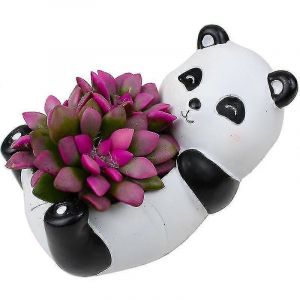 Pots De Plantes,Mignon Animal En Forme De Plantes Succulentes De Dessin Anim&eacute; Vases Pots De Fleurs,Conteneur,Pots De Fleurs De D&eacute;coration,Mini Ornement De Bureau (Panda) - Neuf