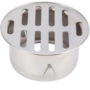 Drain de sol en acier inoxydable,évier de balcon rond anti-obstruction Drain de sol amovible pour tuyau de drainage de jardin extérieur Tuyau d'échappement Utilisation du balcon de toit (75 Mo plat - Neuf