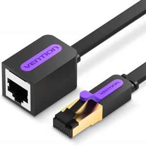 TIANYI-2M Rallonge RJ45 Cable Ethernet CAT 7 R&eacute;seau C&acirc;ble Extension M&acirc;le &agrave; Femelle 10Gbps 600MHz, Compatible avec PC, Panneau de Brassage, TV Box, Imprimante R&eacute;seau, Modem, Switch Ethernet - Neuf