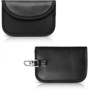 Étui Anti Piratage Clé de Voiture,Lot de 2 Etui Anti RFID Signal Faraday Pochette Sac,Antivol Voiture,Wave Protect,Etui Anti Rfid,Anti Ondes (Small) - Neuf