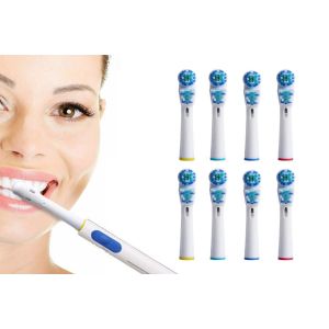 Lot De 8 T&ecirc;tes De Brosse De Rechange Double Clean Pour Brosses &Agrave; Dents &Eacute;lectriques Oral-B - Neuf