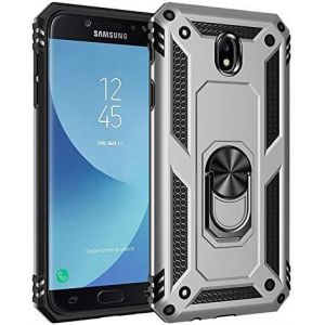 Kal-Coque Samsung Galaxy J7 2017/J730, Silicone Souple Et Pc Dur Coque Avec Support Béquille Métal Multi-Angles Etui, Protection Double Couche Multi-Fonctionnel Housse Pour Samsung J7 2017/J730 - Neuf