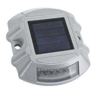 (Lumière Rouge)Lampes De Pont Solaires En Alliage D¿Aluminium Argenté Led Ob - Neuf