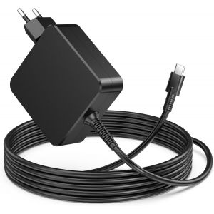 LORANKA-Chargeur USB C 65W, PD Rapide Chargeur Ordinateur USB C avec C&acirc;ble de 1.7m Compatible avec Lenovo ThinkPad, Yoga, Chromebook, Steam Deck, Huawei, Samsung, MacBook Air/Pro, HP, Dell, Acer, ASU - Neuf