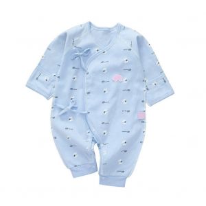 Grenouillere En Coton Doux Pour La Peau Pour Bebe De 0 A 4 Mois, Tissu Confortable Pour Bebe, Lapin Bleu 52 - Neuf