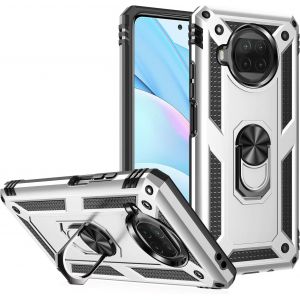 Kal-Coque Pour Xiaomi Mi 10t Lite 5g + 9d Verre Trempé, Silicone Souple Et Pc Dur Coque [Slim Armor] Protection Résistante, Anti-Choc, Anti-Rayure, Etui Housse Avec Support Kickstand - Neuf