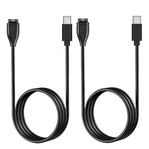 LETNERNY-Lot De 2 Chargeurs Usb C Compatibles Avec Garmin Approach S40/S42/S12/S60/S62/S70, Instinct/Instinct 2/Epix/Epix Pro, Fenix 7/7S/7X/7 Pro/6/6S/6X/6 Pro/5/5 Plus/5S Plus/5X Plus Câble De Char - Neuf