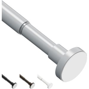 Tringle à rideau de douche extensible de 46 à 81 cm,sans perçage,tringle à ressort réglable pour fenêtre,salle de bain,chambre à coucher,gris - Neuf