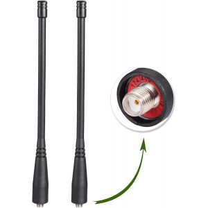 Antenne Bi-Bande Vhf Uhf 136-174Mhz 400-460Mhz Radio Sma Femelle Amateur Radio Bidirectionnelle Portable Talkie-Walkie(Lot De 2) Pour Wouxun Baofeng Bf-F8Hp Uv-5R Uv-82 Bf-888S Gt-3Radio - Neuf