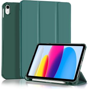 KALANKA-Coque pour iPad A16 11&egrave;me G&eacute;n&eacute;ration 11 Pouces 2025, iPad 10&egrave;me G&eacute;n&eacute;ration 10,9"" 2022 avec Porte-Stylet, &Eacute;tui Housse de Protection Ultra Fin, Coque Rigide Translucide Givr&eacute;, Vert Nuit - Neuf