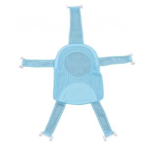 Filet De Support De Siege De Bain A Cinq Coins, Antiderapant, Reglable, Universel, Respirant, En Maille Souple, Pour Bebe, Bleu - Neuf