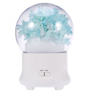 Diffuseur d'aromes de fleurs fraiches, humidificateur d'air, purificateur d'huile, diffuseur d'hortensia bleu - Neuf
