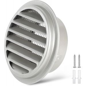 Grille d'aération ronde de 100 mm en acier inoxydable avec moustiquaire - Neuf
