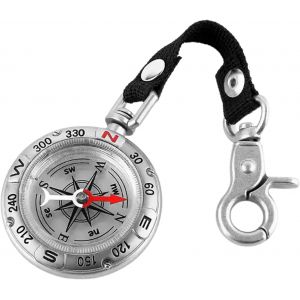 Boussole Portable,Boussole Vintage,Porte-Cl&eacute;s Boussole De Poche Pour Randonn&eacute;e,Boussole D'alpinisme De Survie,Boussole Mousqueton Professionnelle Pour Capitaine,Aventuriers - Neuf